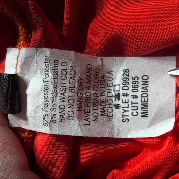 Uptown Elegant Orange Strapless Midi Dress Size Medium - Picture 4 of 4